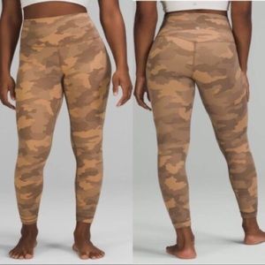 lululemon Align High-Rise Pant Tan Camo - Size 14